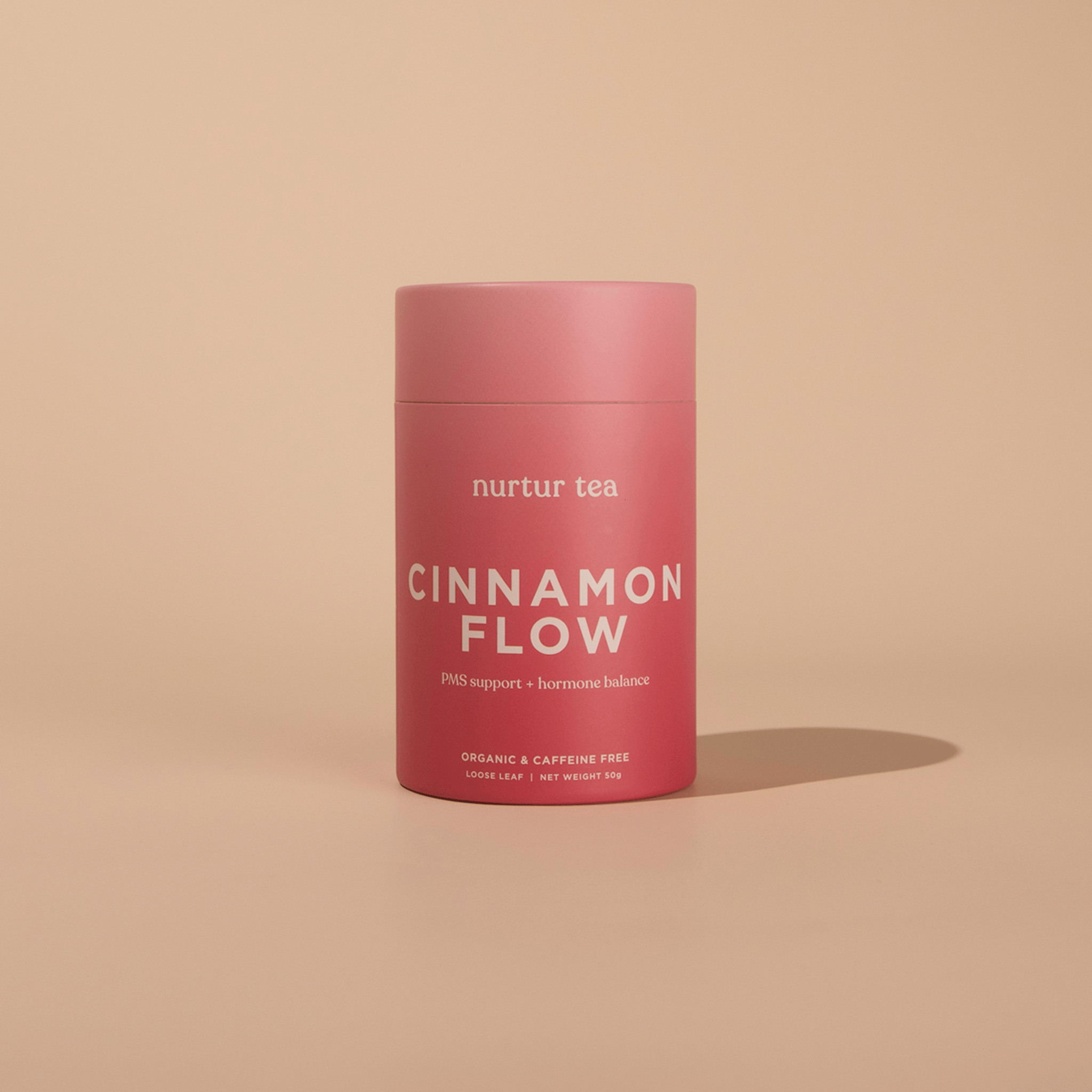 Cinnamon Flow herbal tea for luteal phase and PMS support in women - Nurtur Tea Australia