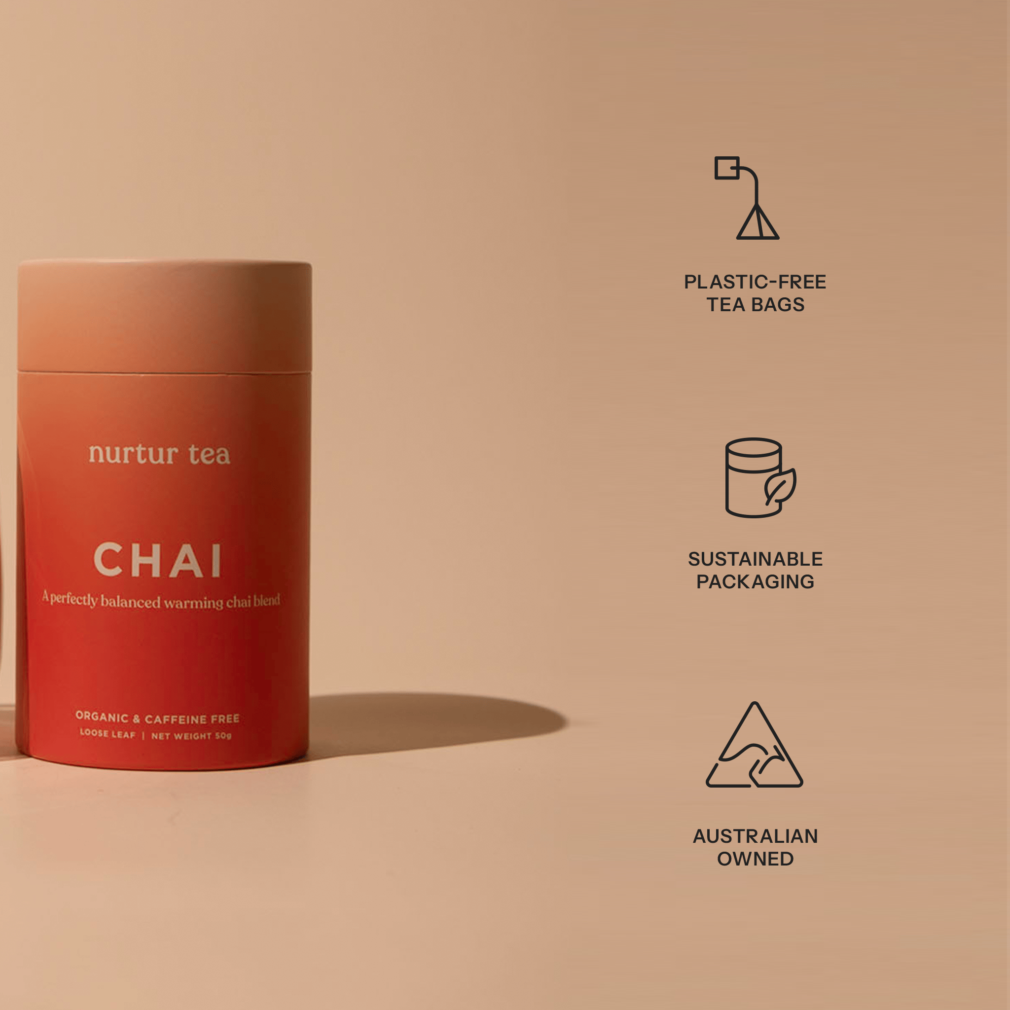 Chai herbal tea blend for digestion and gut support - Nurtur Tea Australia