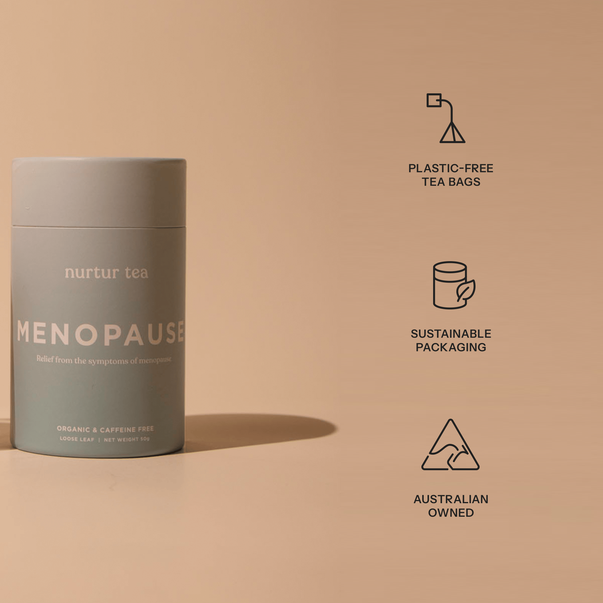 Menopause herbal tea for perimenopause and postmenopause symptom relief - Nurtur Tea Australia