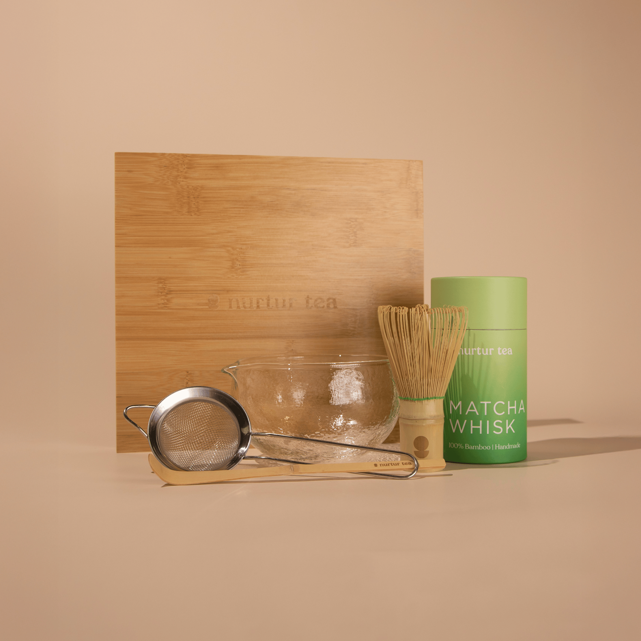 Matcha ceremony kit with whisk bowl and scoop - Nurtur Tea Australia