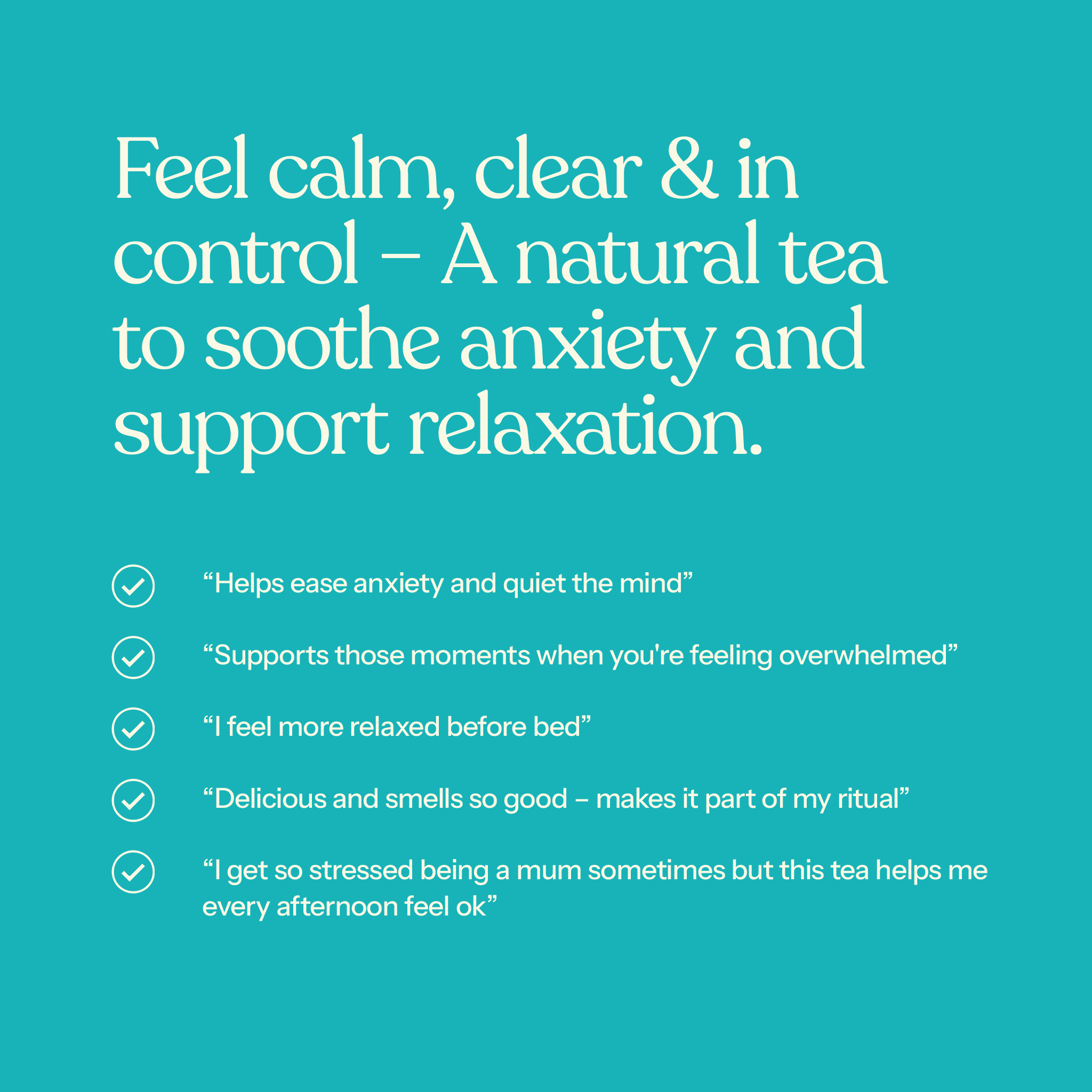 Calm herbal tea for anxiety relief and stress support in women - Nurtur Tea Australia