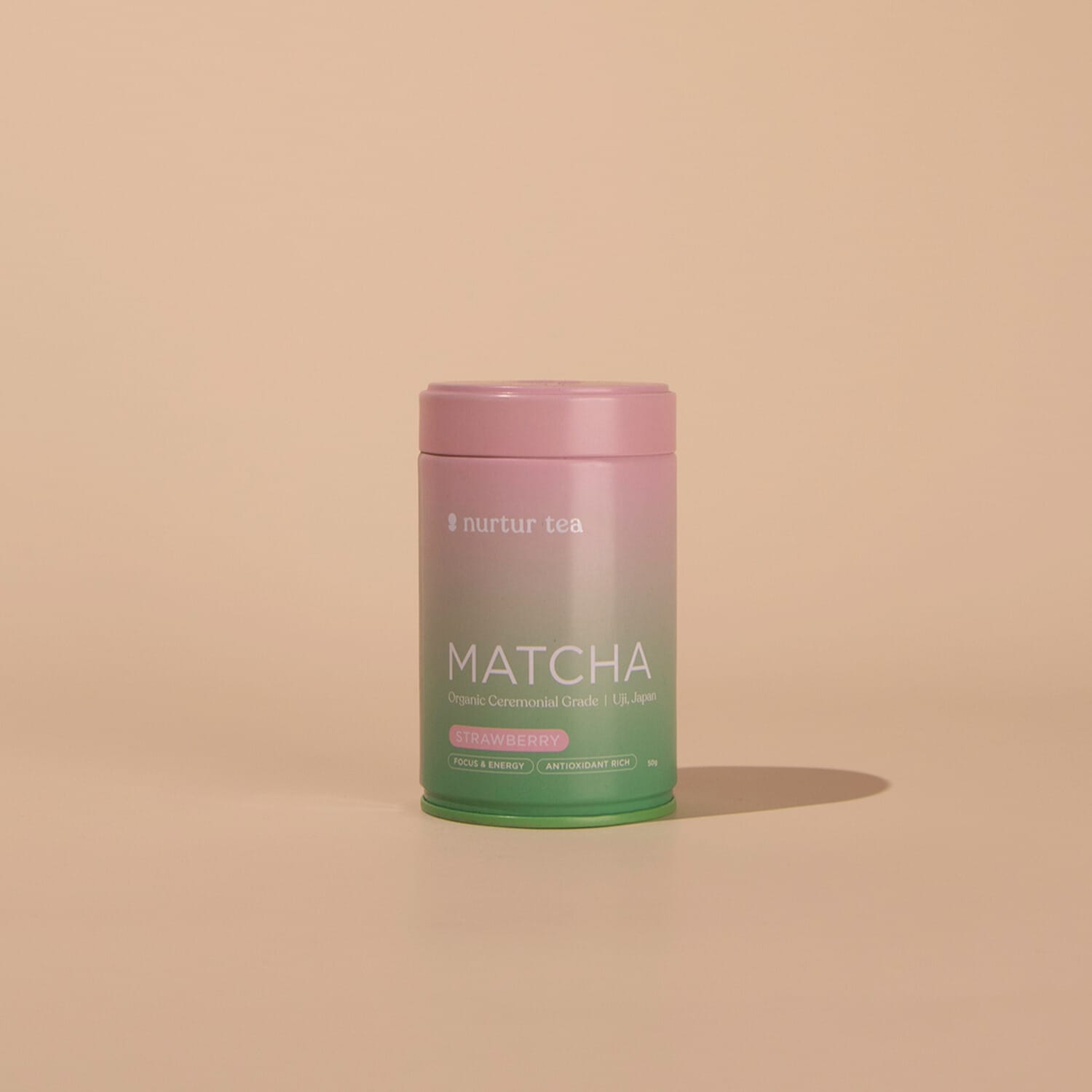 Strawberry ceremonial matcha powder for women's wellness - Nurtur Tea Australia