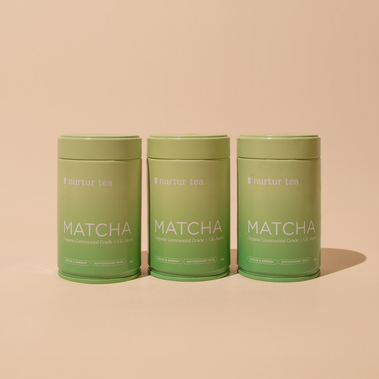 Ceremonial grade Uji matcha powder 3 tin bundle - Nurtur Tea Australia